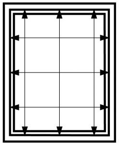 Shutter measuring guide - 3 measurements for step 1